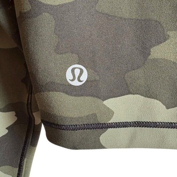 Lululemon Wunder Train Cropped Long Sleeve Size 10 Heritage 365 Camo Olive Multi - Picture 8 of 11